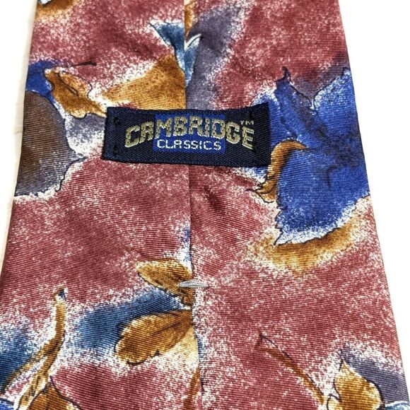 Vintage Men's Cambridge Classic 100% Silk Abstract Motif Tie - Picture 3 of 13
